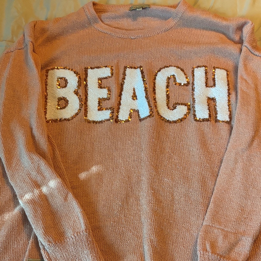 Simply Southern Pink Beach Sweatshirt